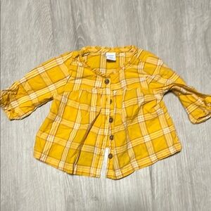 4/$30 Yellow Plaid Kids Shirt